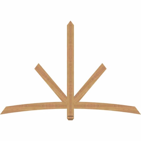 Ekena Millwork Alberta Smooth Timber Gable Bracket, Western Red Cedar, 72"W x 48"H x 1 1/2"D x 3 1/2"F, 16/12 Pitch GBW072X48X0204ALB00SWR